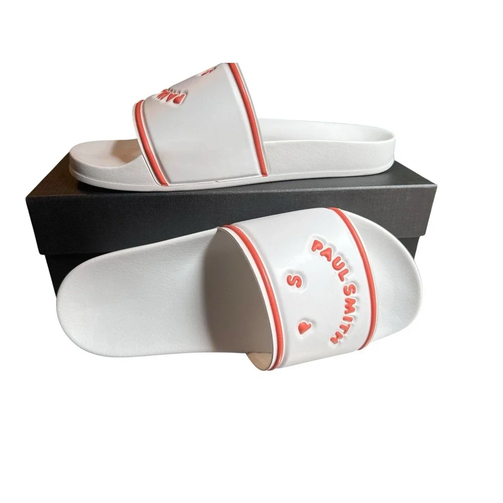 Paul Smith Summit Face Sandels‎ Size M White and Orange